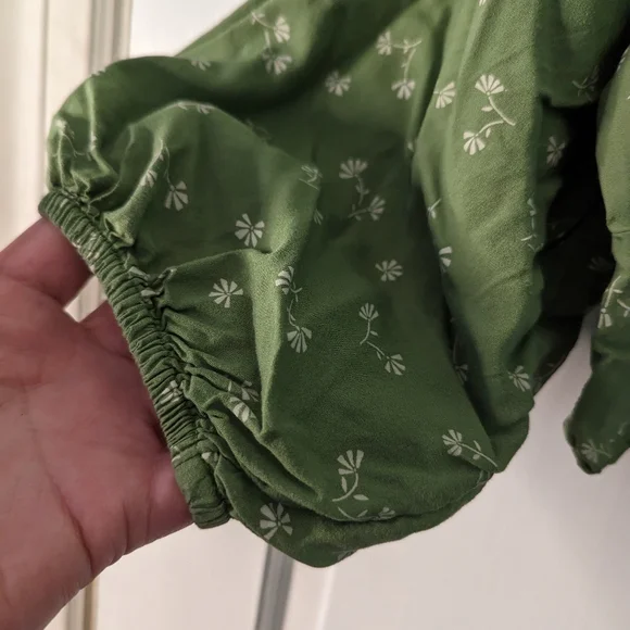 Billabong cottage core green peasant crop - Picture 3 of 7